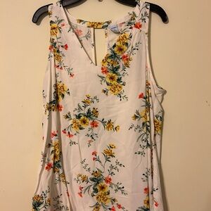 White Floral Women’s XS Top